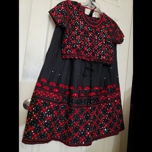 2 piece Indian dress lehenga chaniya choli garba